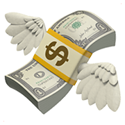 💸 Emoji Geldschein mit Flügeln Apple iOS 12.1.
