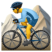 Emoji 🚵 Ciclista Di Mountain Bike su Apple iOS 12.1.