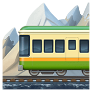 🚞 Emoji Estrada De Ferro Na Montanha na Apple iOS 12.1.