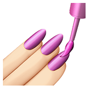 💅🏻 Emoji Pintarse Las Uñas: Tono De Piel Claro en Apple iOS 12.1.