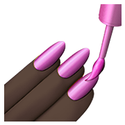 💅🏿 Emoji Nagellack: dunkle Hautfarbe Apple iOS 12.1.