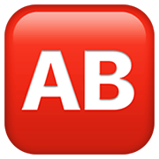 🆎 Emoji Großbuchstaben AB in rotem Quadrat Apple iOS 12.1.