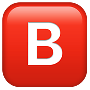 🅱️ Emoji Botão B (tipo Sanguíneo) na Apple iOS 12.1.
