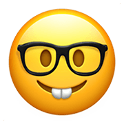 Emoji 🤓 Faccina Nerd su Apple iOS 12.1.
