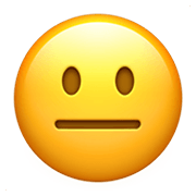Emoji 😐 Faccina Neutra su Apple iOS 12.1.