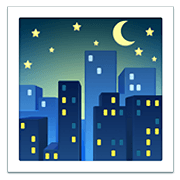 Emoji 🌃 Notte Stellata su Apple iOS 12.1.