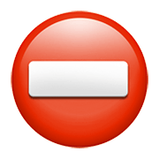 Emoji ⛔ Segnale Di Divieto Di Accesso su Apple iOS 12.1.