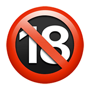 Emoji 🔞 Simbolo Di Divieto Ai Minorenni su Apple iOS 12.1.