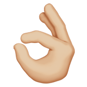 👌🏼 Emoji OK-Zeichen: mittelhelle Hautfarbe Apple iOS 12.1.