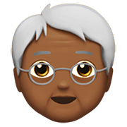 🧓🏾 Emoji Idoso: Pele Morena Escura na Apple iOS 12.1.