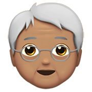 Emoji 🧓🏽 Adulto Anziano: Carnagione Olivastra su Apple iOS 12.1.