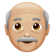 Emoji 👴🏼 Uomo Anziano: Carnagione Abbastanza Chiara su Apple iOS 12.1.