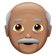 Émoji 👴🏽 Homme âgé : Peau Légèrement Mate sur Apple iOS 12.1.