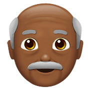 👴🏾 Emoji Homem Idoso: Pele Morena Escura na Apple iOS 12.1.