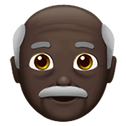 Émoji 👴🏿 Homme âgé : Peau Foncée sur Apple iOS 12.1.