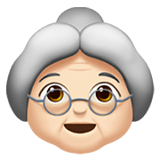 👵🏻 Emoji Anciana: Tono De Piel Claro en Apple iOS 12.1.