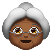 Emoji 👵🏾 Donna Anziana: Carnagione Abbastanza Scura su Apple iOS 12.1.