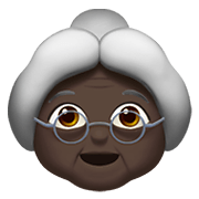 Émoji 👵🏿 Femme âgée : Peau Foncée sur Apple iOS 12.1.