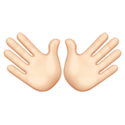 👐🏻 Emoji Manos Abiertas: Tono De Piel Claro en Apple iOS 12.1.