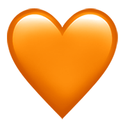 🧡 Emoji Coração Laranja na Apple iOS 12.1.