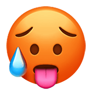 Emoji 🥵 Faccina Accaldata su Apple iOS 12.1.