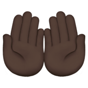 🤲🏿 Emoji Palmas Unidas Para Cima: Pele Escura na Apple iOS 12.1.