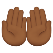 🤲🏾 Emoji Palmas Hacia Arriba Juntas: Tono De Piel Oscuro Medio en Apple iOS 12.1.