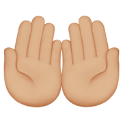 Émoji 🤲🏼 Paume Contre Paume Doigts Vers Le Haut : Peau Moyennement Claire sur Apple iOS 12.1.