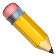 Émoji ✏️ Crayon sur Apple iOS 12.1.