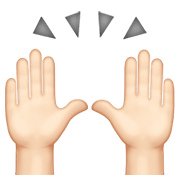 Emoji 🙌🏻 Mani Alzate: Carnagione Chiara su Apple iOS 12.1.