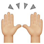 Emoji 🙌🏼 Mani Alzate: Carnagione Abbastanza Chiara su Apple iOS 12.1.