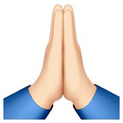 🙏🏻 Emoji Manos En Oración: Tono De Piel Claro en Apple iOS 12.1.