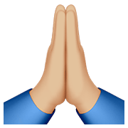 Émoji 🙏🏼 Mains En Prière : Peau Moyennement Claire sur Apple iOS 12.1.