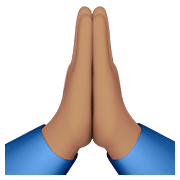 🙏🏽 Emoji Manos En Oración: Tono De Piel Medio en Apple iOS 12.1.