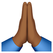 Émoji 🙏🏾 Mains En Prière : Peau Mate sur Apple iOS 12.1.