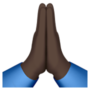 🙏🏿 Emoji Manos En Oración: Tono De Piel Oscuro en Apple iOS 12.1.