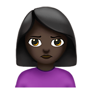 🙎🏿 Emoji Persona Haciendo Pucheros: Tono De Piel Oscuro en Apple iOS 12.1.