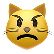 😾 Emoji Rosto De Gato Mal-humorado na Apple iOS 12.1.