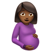 🤰🏾 Emoji Mujer Embarazada: Tono De Piel Oscuro Medio en Apple iOS 12.1.