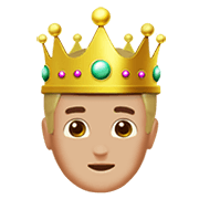 🤴🏼 Emoji Príncipe: Pele Morena Clara na Apple iOS 12.1.