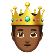🤴🏾 Emoji Príncipe: Pele Morena Escura na Apple iOS 12.1.