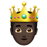 🤴🏿 Emoji Príncipe: Tono De Piel Oscuro en Apple iOS 12.1.
