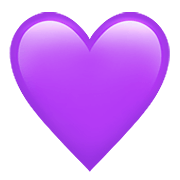 💜 Emoji Coração Roxo na Apple iOS 12.1.