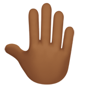🤚🏾 Emoji erhobene Hand von hinten: mitteldunkle Hautfarbe Apple iOS 12.1.