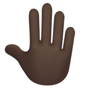🤚🏿 Emoji Dorso Da Mão Levantado: Pele Escura na Apple iOS 12.1.