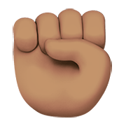 ✊🏽 Emoji erhobene Faust: mittlere Hautfarbe Apple iOS 12.1.