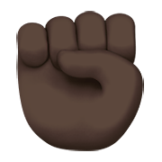 ✊🏿 Emoji Punho Levantado: Pele Escura na Apple iOS 12.1.