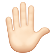 ✋🏻 Emoji Mão Levantada: Pele Clara na Apple iOS 12.1.