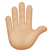 ✋🏼 Emoji erhobene Hand: mittelhelle Hautfarbe Apple iOS 12.1.
