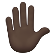✋🏿 Emoji erhobene Hand: dunkle Hautfarbe Apple iOS 12.1.